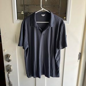 CALVIN KLEIN slate blue striped polo shirt